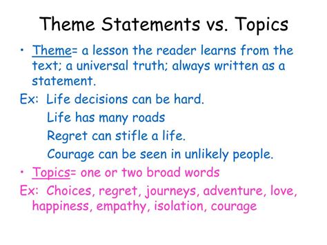 How to write a theme statement. Things To Know About How to write a theme statement. 
